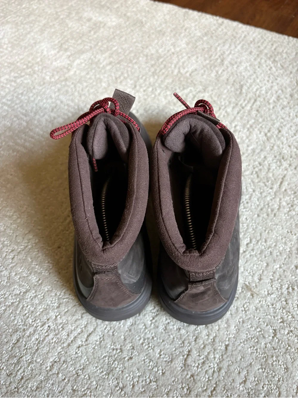 UGG Emmett Duck Boot Waterproof Leather Hiking Snow Boots Brown Size 10